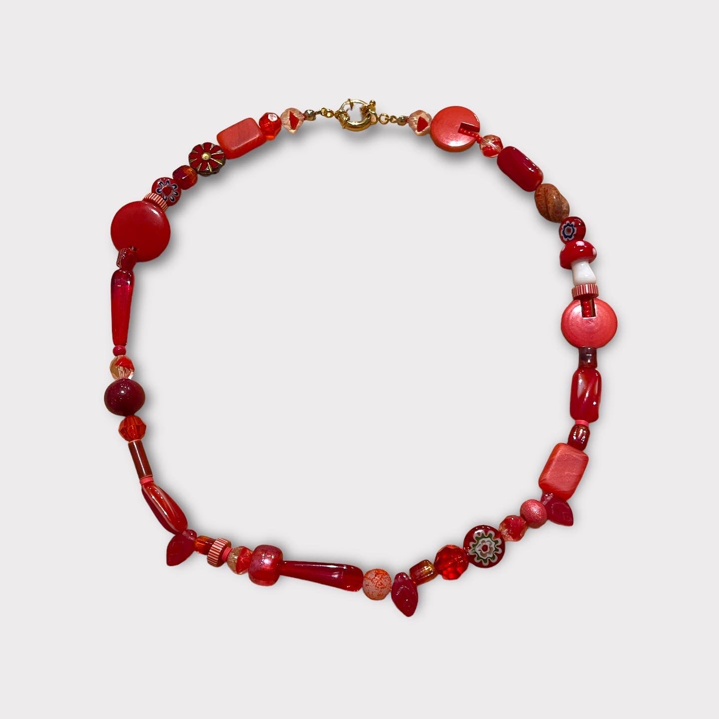 [NMB23001]One of a kind necklace - RED CHERRY -