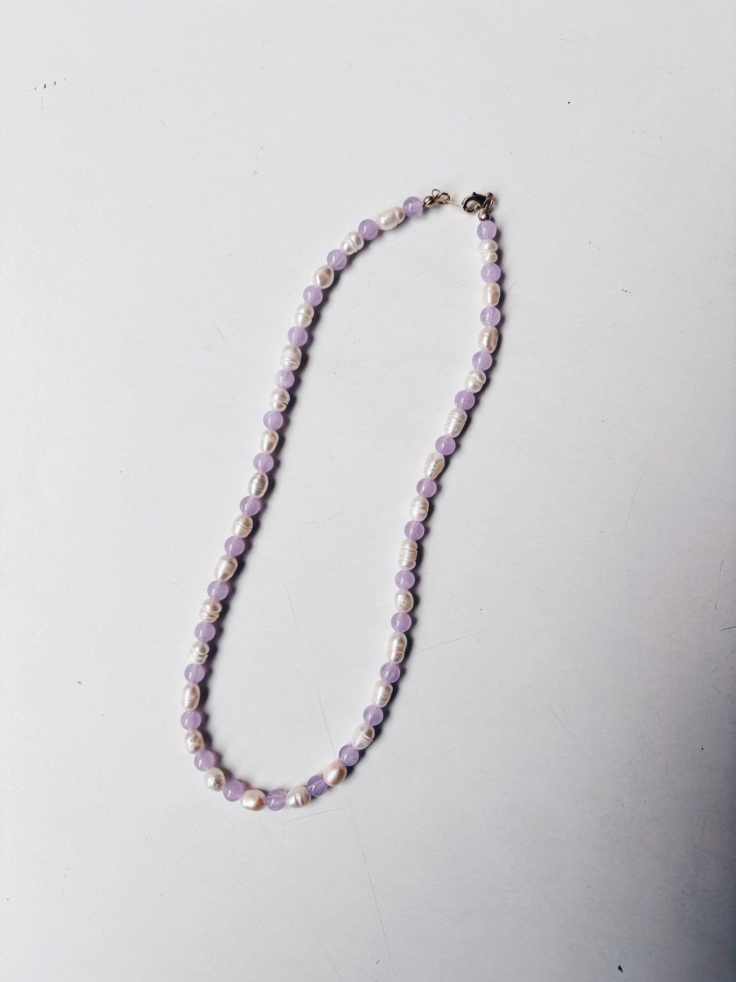 [NMB25001] Pearl x purple Necklace