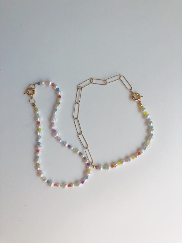 [NMB21016] Pearl x Colorful Agates (Pre-Order)