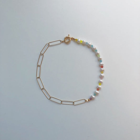 [NMB21016] Pearl x Colorful Agates (受注販売)