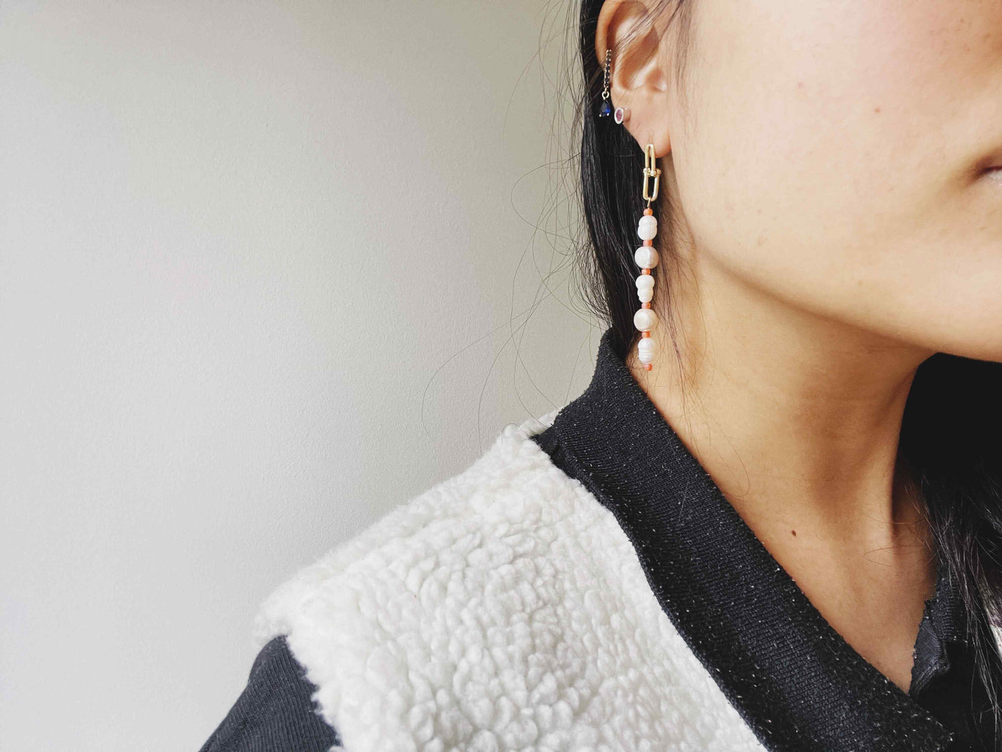 [EMS23001] One of a kind Earrings -Pearl Collection-