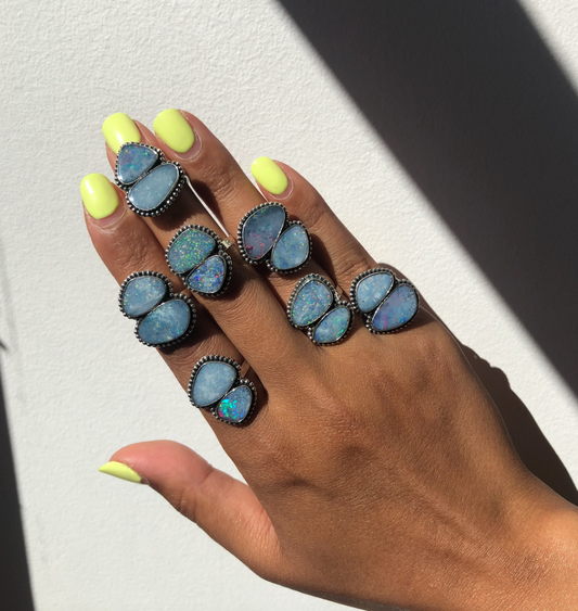 Double opal ring clearance