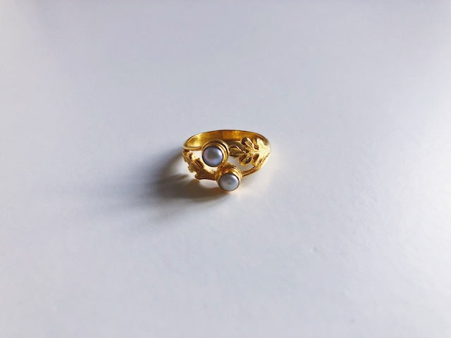 [RDB20021] Botanical Pearl ring (GF) Pre-Order